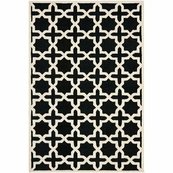Cambridge Hand Tufted Runner Rugs, Black and Ivory - 2 ft.-6 in. x 8 ft., Safavieh, Mfr#: CAM125E-28